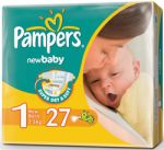 Подгузники Pampers New Baby 1 (2-5 кг) стандартная упаковка ( 27 шт.)
