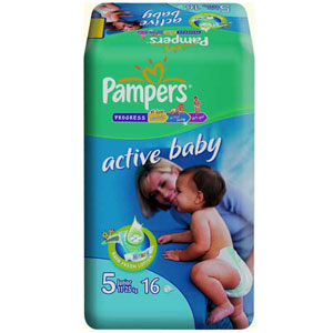 Подгузники Pampers Activ Baby 5 (11-25 кг) стандартная упаковка (16 шт.) ― Мой малыш