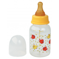 Бутылочка для кормления "Курносики" пластиковая с латексной соской, 125 мл (11002) ― Мой малыш