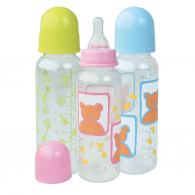 Бутылочка для кормления "Курносики" пластиковая с силиконовой соской, 250 мл (11004) ― Мой малыш