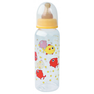 Бутылочка для кормления "Курносики" пластиковая с латексной соской, 250 мл  (11006) ― Мой малыш