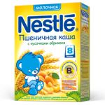 Каша "Nestle" пшеничная с кусочками абрикоса, молочная (Вес 200 гр.)