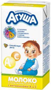Молоко "Агуша" с витаминами А и С, 3.2% (Объем 500 мл.) ― Мой малыш
