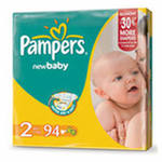 Подгузники Pampers New Baby 2 (3-6 кг) джамбо упаковка ( 94 шт.)