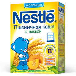 Каша "Nestle" пшеничная с тыквой, молочная (Вес 250 гр.) ― Мой малыш