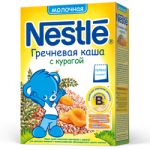 Каша "Nestle" гречневая с курагой, молочная (Вес 250 гр.)