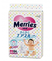 Подгузники "Merries" размер M от 6 до 11 кг (64 шт.) ― Мой малыш