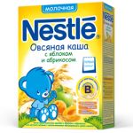 Каша "Nestle" овсяная с яблоком и абрикосом, молочная (Вес 250 гр.)