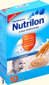 Каша "Nutrilon" 4 злака (пшеница, пшено, овес, рис), молочная (Вес 225 гр.) ― Мой малыш