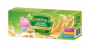 Детское печенье "Heinz" 6 злаков с 6-ти месяцев (Вес 180 г.) ― Мой малыш