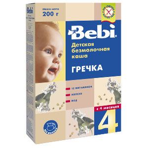 Каша "Bebi" безмолочная гречка (Вес 200 гр.) ― Мой малыш