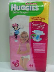 Подгузники "HUGGIES® Ultra Comfort 5" для девочек 12-22 кг (35 шт.) ― Мой малыш