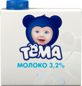 Молоко "Тёма" детское, 3,2% (Объем 500 мл.) ― Мой малыш