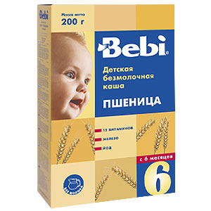 Каша "Bebi" безмолочная пшеница (Вес 200 гр.) ― Мой малыш