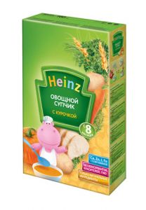 Супчик "Heinz" овощной с курочкой (Вес 160 гр.) ― Мой малыш