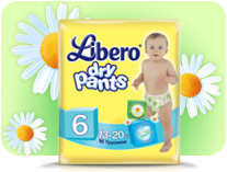 Подгузники-трусики Libero Dry Pants XL 13-20 кг. №6 (30 шт) ― Мой малыш