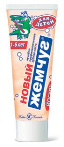 Зубная паста "Новый Жемчуг" для детей со вкусо йогурта, от 1 года до 6 лет (Объем 75 мл.)  ― Мой малыш