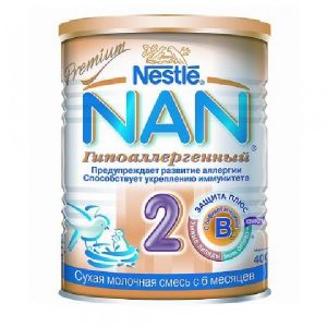 Сухая смесь "NAN® гипоаллергенный 2" с 6 месяцев (Вес 400 гр.) ― Мой малыш