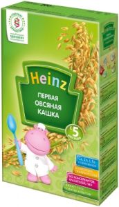 Каша "Heinz" первая овсяная с пребиотиками,безмолочная (Вес 200 гр.) ― Мой малыш