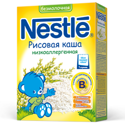 Каша "Nestle" низкоаллергенная рисовая, безмолочная (Вес 200 гр.) ― Мой малыш