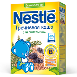Каша "Nestle" гречневая с черносливом, безмолочная (Вес 200 гр.) ― Мой малыш