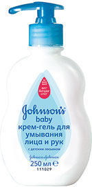 Крем-гель "JOHNSON’S® BABY"  для умывания лица и рук (Объем 250 мл.) ― Мой малыш
