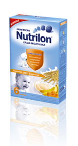 Каша "Nutrilon" пшеница, рис с фруктами, молочная (Вес 225 гр.) ― Мой малыш