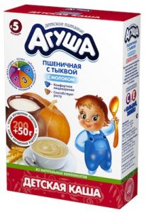 Каша "Агуша" пшеничная с тыквой с молоком (Вес 200 г.) ― Мой малыш