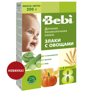 Каша "Bebi" безмолочная злаки с овощами (Вес 250 гр.) ― Мой малыш